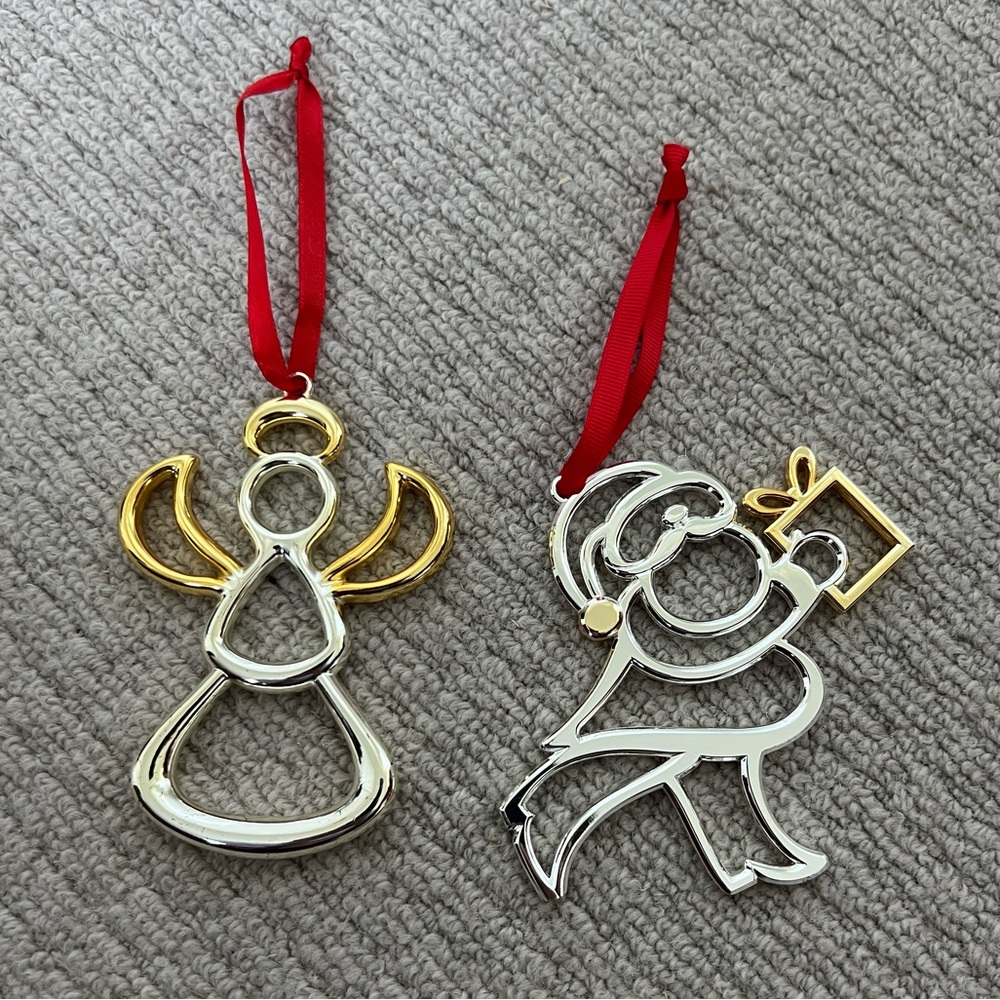 Set of Two Nambé Christmas Ornaments